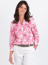 chemisier été imprimé rose