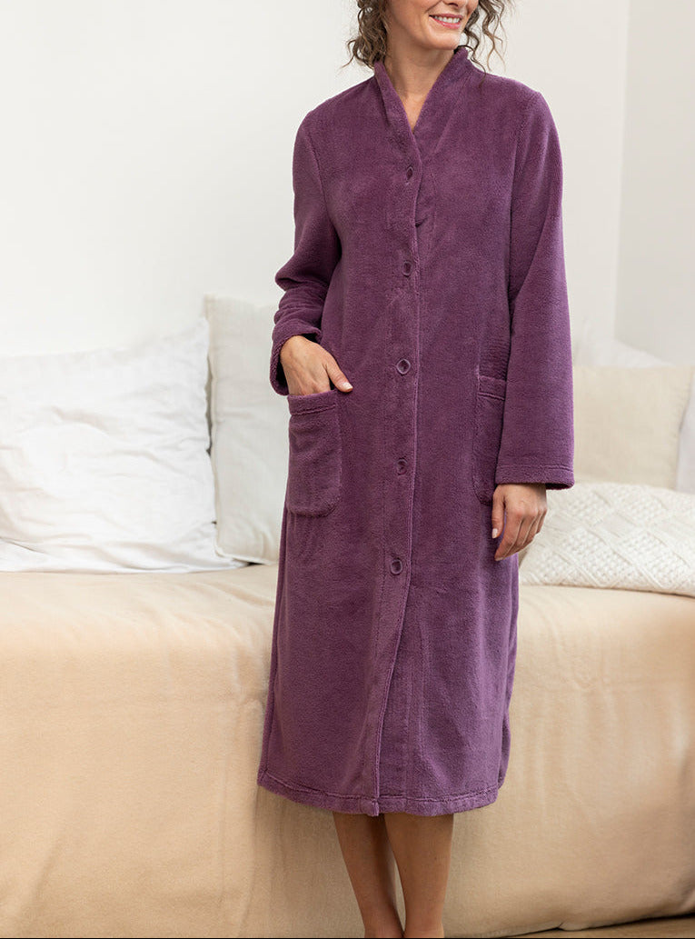 Robe De Nuit Personnalisable Pour Femmes | Taille Plus Confortable | Tissu Doux Et Ample | Idéale Pour La Maison, Convalescence