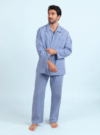 Pyjama manches longues homme en coton