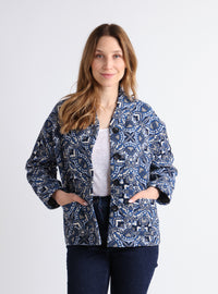 veste matelassée femme bleu fabriquée en France