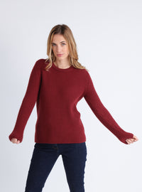 pull femme rouge médoc en mohair made in France
