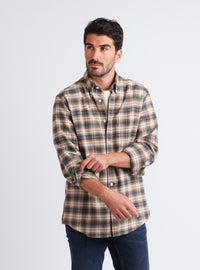 Chemise homme en coton gratté à carreaux Maison Solfin