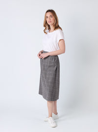 jupe femme carreaux gris fabriquée en france