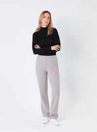 pantalon cocooning femme gris nuage en molleton polaire