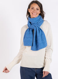 echarpe cachemire bleu