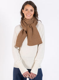 echarpe laine mérinos marron glacé