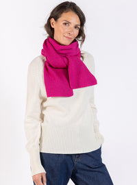 echarpe laine mérinos rose framboise