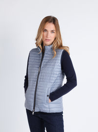 Doudoune sans manches femme réversible bleu