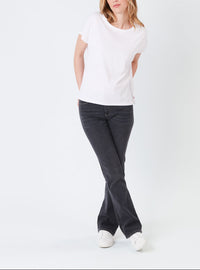 pantalon bootcut femme gris foncé coupe ajustée