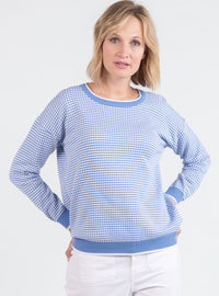 pull-femme-bicolore-maille-coquille