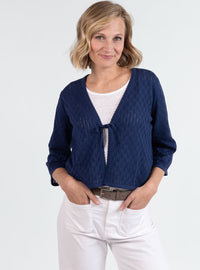 gilet-femme-ajoure-bleu-marine