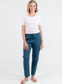 pantalon-femme-lin-coton-bleu-paon