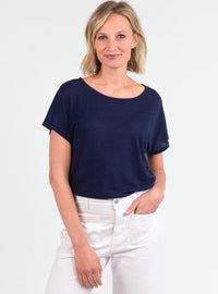 top-femme-lin-viscose-bleu-marine