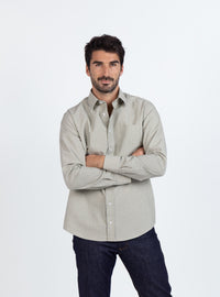 chemise-homme-coton-vert-tilleul