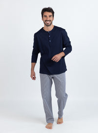 pyjama-homme-coton-carreaux-verts
