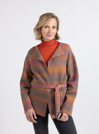 veste femme en laine marron glace