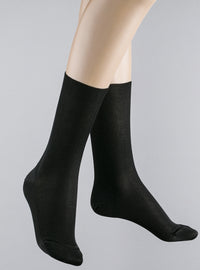 mi chaussettes fines coton fil d’écosse noires fabriquées en France