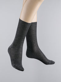 mi-chaussettes mixtes laine grises fabriquées en France