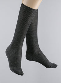 chaussettes hautes mixtes sans élastique laine grises