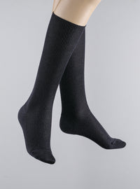 chaussettes hautes laine bleu marine fabriquées en France