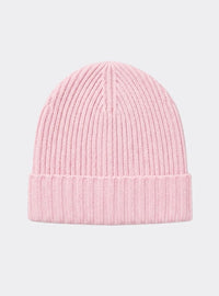 Bonnet femme en laine mérinos rose doux
