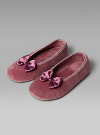 Chaussons ballerines femme bois de rose