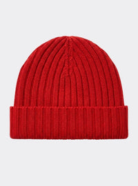Bonnet femme en laine mérinos rouge