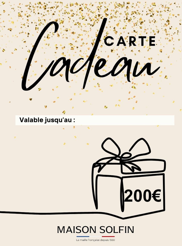 e-carte cadeau 200€