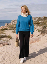 Pantalon en maille noir Alexia