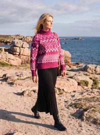 Pull col roulé laine mérinos Émilie