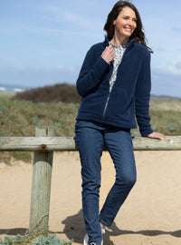 Veste polaire femme bleu marine